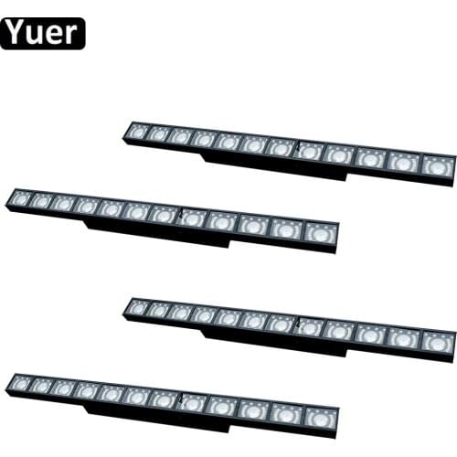 4Pcs/Lot Stage LED Wall Wash Bar Light 100W RGB 3IN1 LED DJ Show Effect Light dmx512 Pixel Point Control Disco Party Lighting