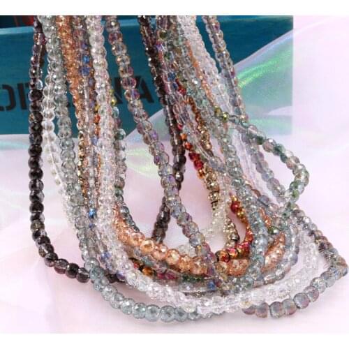 Ball crystal bead fashionable temperament bracelet necklace crystal bead hand accessory material 6*4mm /50pcs
