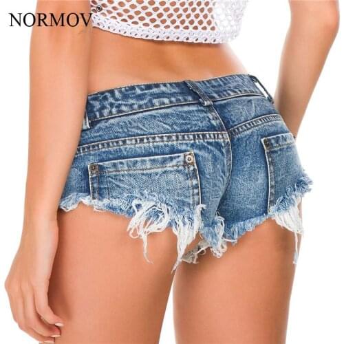 NORMOV Fashion Sexy Denim Shorts Women Jeans Mini Denim Booty Shorts Casual Ladies Club Party Super Short Feminino Skinny Shors