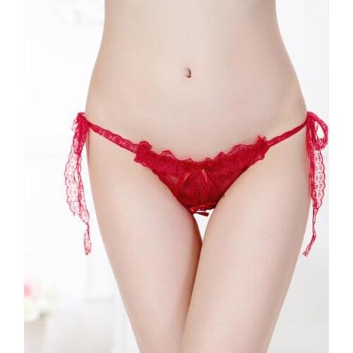 Fashion Womens Panties Low-waist Sexy Underwear Transparent Lace G-strings Thongs Sexy Lingerie Erotic Underpants Female Shorts
