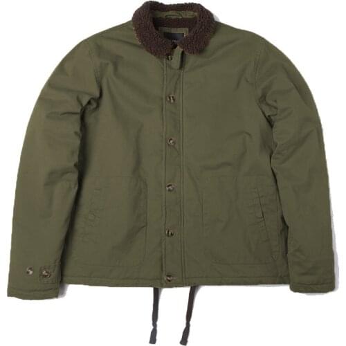 Deck Serve Navy Keep Warm Continuous System Lamb Wool Coat Outdoor Camping Cycling Increase Down Thickening Work Clothes Jacket