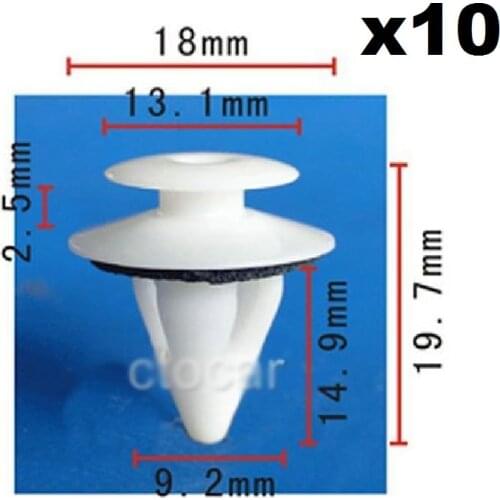 10pcs OEM Nylon For Toyota & Lexus 67771-12070 Door Panel Rocker Moulding Retainer Clip Door interior trim plate buckle