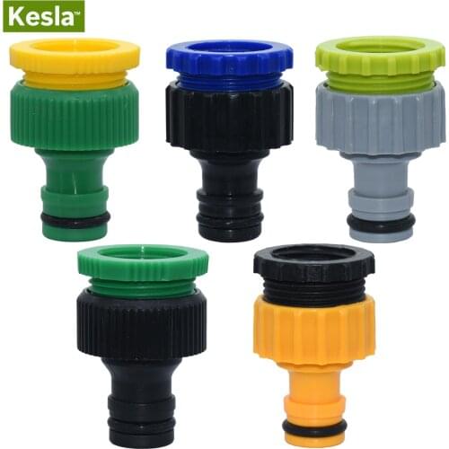 KESLA 2PCS 1/2'' & 3/4'' Female Thread Quick Connector Garden Tap Watering Hose Pipe Adapter Fitting for Drip Irrigation System