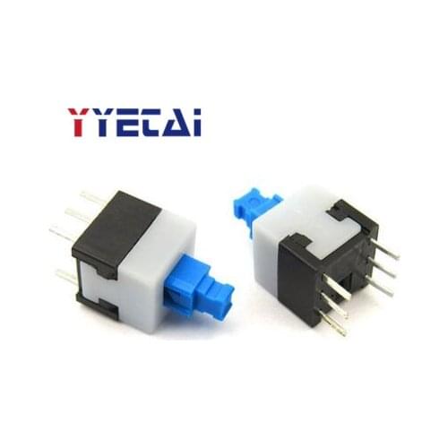 YongYeTai 8*8 self-lock switch button key switch 8*8MM double row 6-pin with lock switch Free shipping