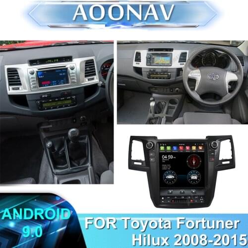 2din 2 DIN Android Car Radio multimedia player For Toyota Fortuner Hilux 2008-2015 car stereo autoradio Tesla vertical screen