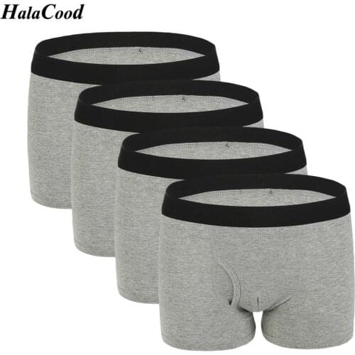 4Pcs/lot New Style Male Cotton Boxershort Men Soft Breathable Mens Large Underwear Boxer Fashionable Cotton Underwear Men Boxer
