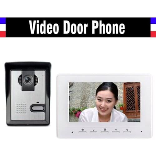 7 inch color lcd video door phone intercom doorbell System video interphone Kit for Villa home 1 monitor 1 Door Camera