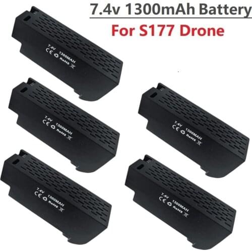 1/2/3/4/5Pcs Original Drone Battery For S177 Drone Rc Quadcopter Spare Parts 7.4V 1300mAh Lipo Battery for S177 Drone