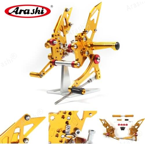 Arashi CNC Adjustable Footrest Rearset For KAWASAKI NINJA 300 EX300B ABS EX300A/ EX300 ABS/ EX300A / SE Foot Peg