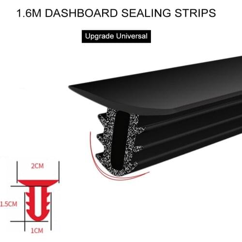 1.6M Car Rubber Sealing Strip U Shape Car Windshield Dashboard Sealing Strips Noise Proof Anti Dust Auto Dashboard Seal Strips