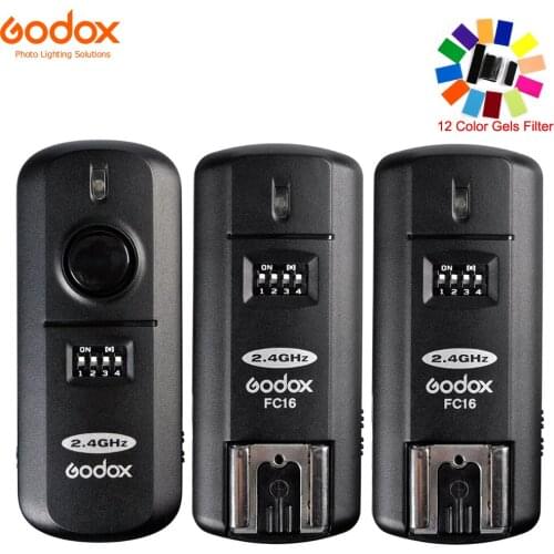 Godox FC-16 16 Channels 2.4G Wireless Remote Flash Trigger Studio Strobe 2 Receiver for Canon DSLR Camera / Pentax cs-205