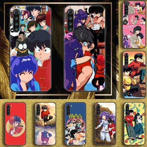 Anime Cartoon Ranma 1 2 Phone case For Xiaomi Redmi Note 7 7A 8 8T 9 9A 9S 10 K30 Pro Ultra black soft bumper trend cell cover