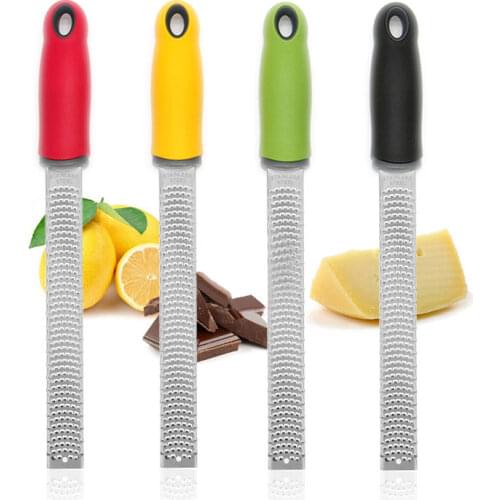ZLCA Citrus Lemon Zester & Cheese Grater-Parmesan Chees Lemon Ginger Garlic Nutmeg Chocolate Vegetables Fruits kitchen tools