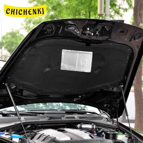 For Volkswagen Touareg 2003-2010 Car Heat Sound Insulation Cotton Front Hood Engine Firewall Mat Pad Noise Deadener Accessories