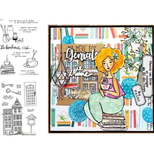 French Transparent Clear Stamps for DIY Scrapbooking/Card Making/Kids Christmas Fun Decoration Supplies