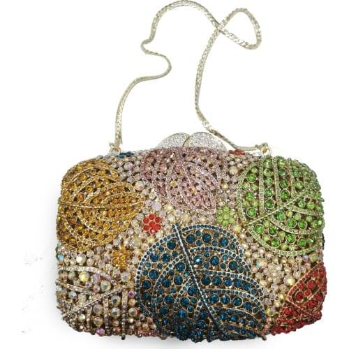 Red gold silver Metal Crystal diamond Clutch Purse Evening Bags Clutches Women Mini Party Purse Elegant Ladies Shoulder Pouch