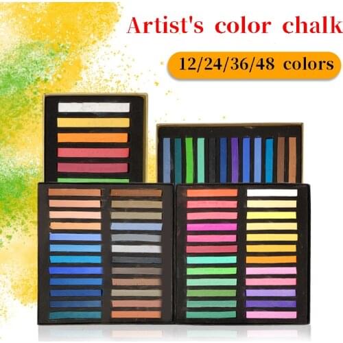 Chalk 12/24/36/48 Color Powder Painting And Coloring Art Supplies Childrens Art Supplies Student Writing Brushes Stationery Art