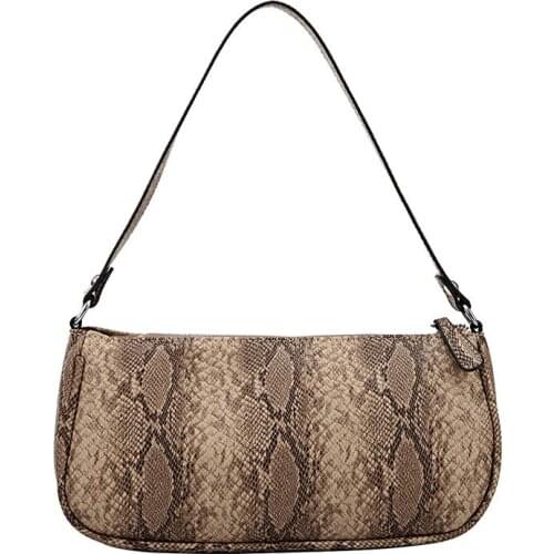 Fashion Serpentine Alligator Women Shoulder Phone Bag for Shopping Party 2020 New Pu Baguette Female Ladies Handbag High Quality