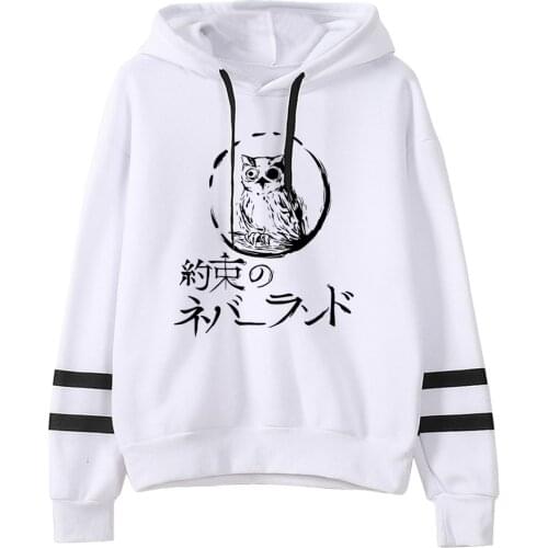 The Promised Neverland Hoodies Anime Cosplay Character Print Men Women Long Sleeve Loose Oversized 4XL Sweatshirt 2021 Top Hoody