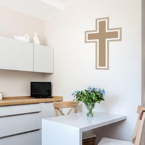 Christianity Mount Wall Decal Simple Cross Vinyl Sticker Church Positivity Religious Wall Stencil Spiritual Adhesive DecorSYY183