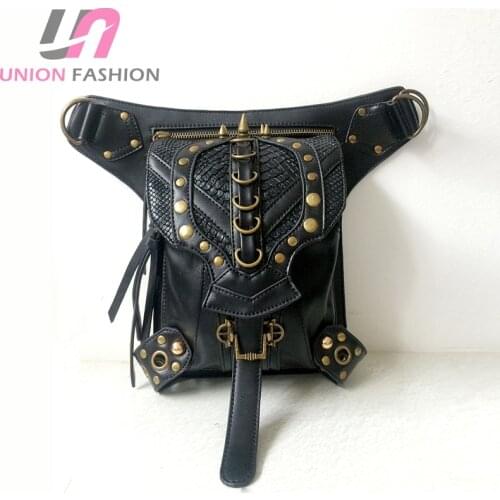 Newest Design Unisex Women/Men Vintage Holster Bag Gothic Waist Bag Waist Packs Steampunk Leg Bag Victorian Style Shoulder Bag