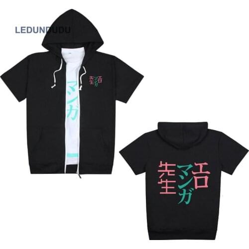 New Anime Eromanga Sensei Cosplay Hoodies Izumi Sagiri Short Sleeve Sweatshirts Summer Hooded Jackets Costumes Plus Size