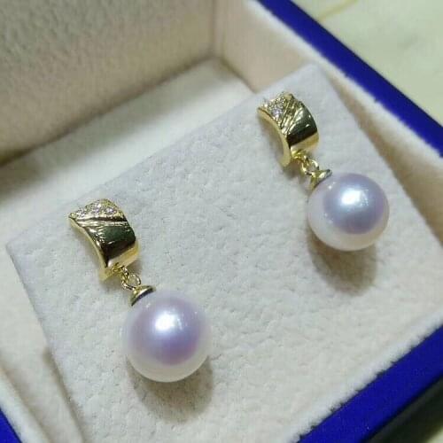 New Design 925 Sterling Silver Earrings Findings Mountings Settings Jewelry Parts Fittings for Pearls Coral Jade Agate Stones