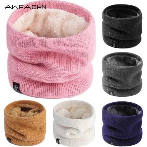 New Winter Scarf For Women Men High Quality Cotton Scarves Ski Snood Scarf Boy Girl Thermal Fleece Scarf Snood Warmer Face Mask