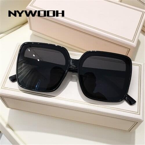 NYWOOH Brand Designer Square Sunglasses Women Men Clear Green Oversized Sun Glssses Female Sunnies Goggles Eyewear UV400