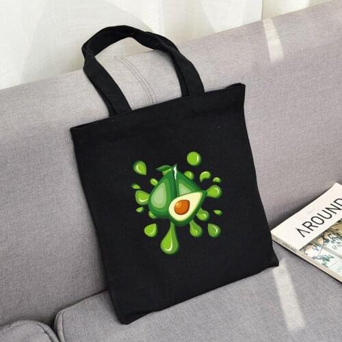 Hot School Books Trip Bag Women Shoulder Bag Funny Shopping Bags Fresh Sweet Art Realistic Avocado Print Duty Canvas Tote Bag