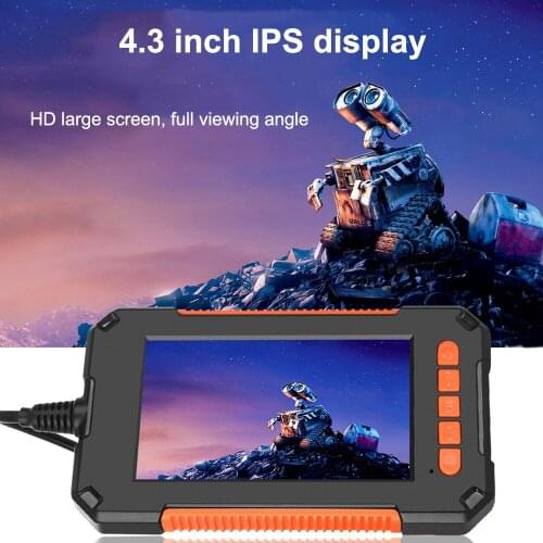 Industrial Endoscope Camera 1080P HD4.3'Screen Mini Waterproof Cable Inspection Dual Lens Inspection Camera With Adjustable LED