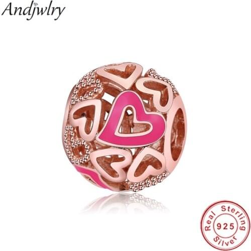 Fit Charms Bracelet Silver 925 Original Charms Heart Charm 925 Sterling Silver Beads DIY Jewelry Berloque