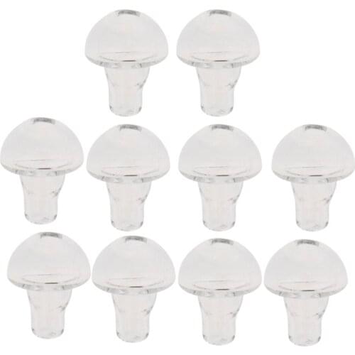 10 Pieces Mushroom Shape Double Hole Glass Bottle Charms For Jewelry Making
