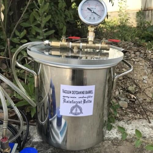3 Gallon Stainless Steel Vacuum Chamber for Resin, Glue with 25cm*25cm 1/2" Acrylic Lid