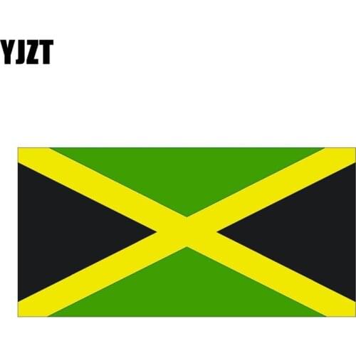 YJZT 13.7CM*6.8CM Motorcycle Flag JAMAICA Car Sticker Decal Accessories 6-0789