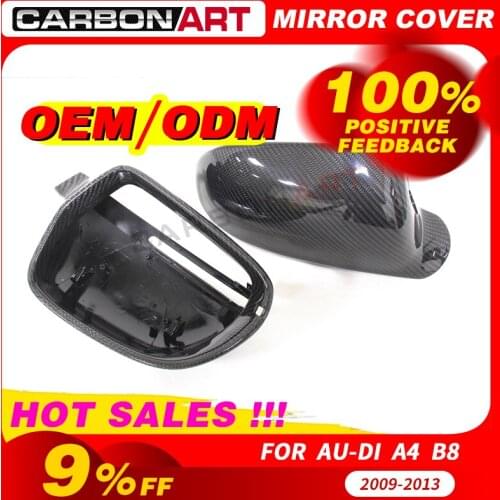 For Auddi A4 B8 A5 A4L A6 Q3 A3 Carbon Fiber mirror caps Mirror Cover housing tuning parts 2009 2010 2011 2014 A4 b8