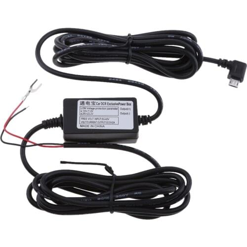 Hard Cable Hidden Wiring 5V 2.1A Mini USB Car Charger Power Supply Adapter Inverter Converter DC 12V to DC 5V (Mini USB)