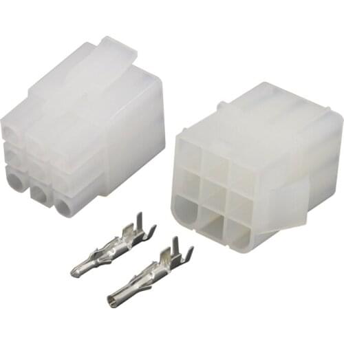 100 Sets Big Tamiya 9 Pin L6.2 Connector Plug with wings Male and female air docking connector 6.2mm pitch Electrical Connector