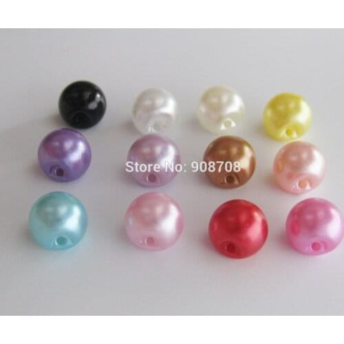 120Pcs Mix colors Randomly Round immitated Plastic Pearl Buttons 6mm/8mm/10mm Scrapbooking Crafts Handmade Sewing Accessories