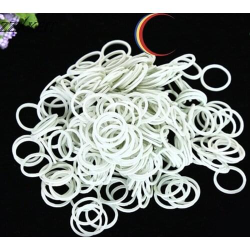 13*0.9mm White Office Rubber Ring Rubber Bands Strong Elastic Bands Stationery Holder Band Loop School Office Supplies