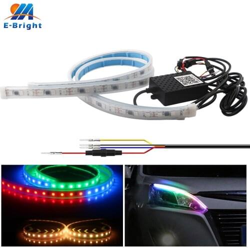 1pcs DC24V Truck Super Bright COB Lorry Van Streamer Light Led Side Signal Width Ground Anti-rear Trailer Waist Light White Red