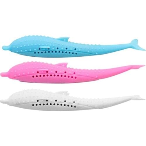 2Pcs Hot Sale Catnip Toy SiliconeFull Of Cat Mint Non-Toxic SafeFish Shape Molar Stick Cat Toy with Catnip Eco-Friendly Chew