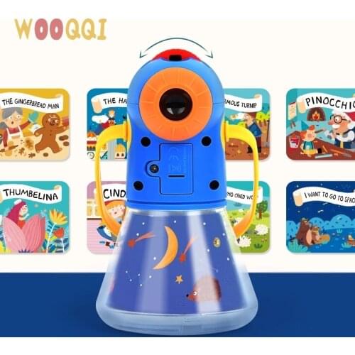 2021 New Portable Projector Light Torch Toys Multifunctional Story Projector 4-in-1 Starry Night Light Baby Toy Sleeping Lamp