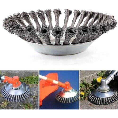 6/8inch Steel Wire Grass Trimmer Head Brush 150mm/200mm Rounded Edge Lawn Mower Head Weeding Tray Plate For Garden Lawnmower
