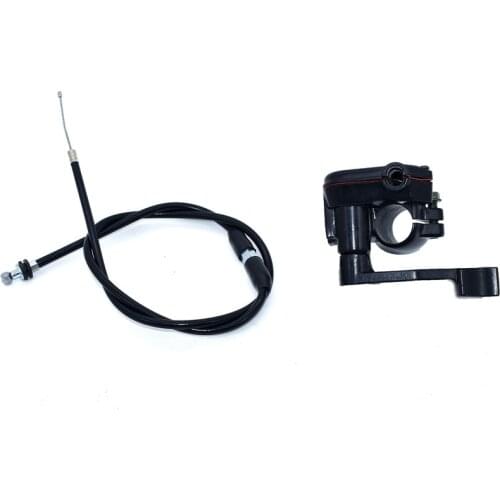 7/8" 22mm ATV Quad Throttle Lever Thumb Control Assembly with Accelerator Cable and Grips For 50cc 70cc 90cc 110cc