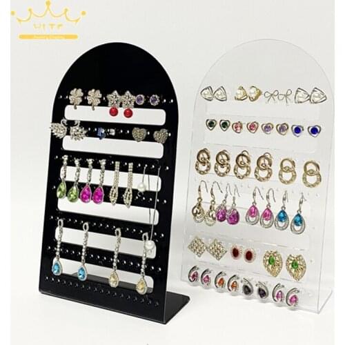 Acrylic Display Rack Earring Storage Rack 2pcs/Lot 126-hole Jewelry Hanger Rack Earring Board Transparent Jewelry Display Props