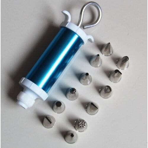 Free Shipping High Quality Stainless Steel 13pcs Cookie Press&Icing Tips set Cake Decorating Nozzles set