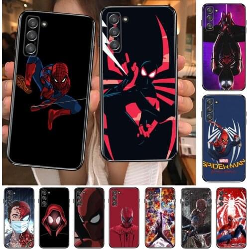 Marvel Avengers Spider-Man Super Hero Phone cover hull For SamSung Galaxy S8 S9 S10E S20 S21 S5 S30 Plus S20 fe 5G Lite Ultra bl