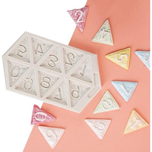 Digital Flag Silicone Mould Fondant Cake Decorating Tool Molds Sugarcraft Chocolate Baking Tools For Cakes Gumpaste Artwork Form