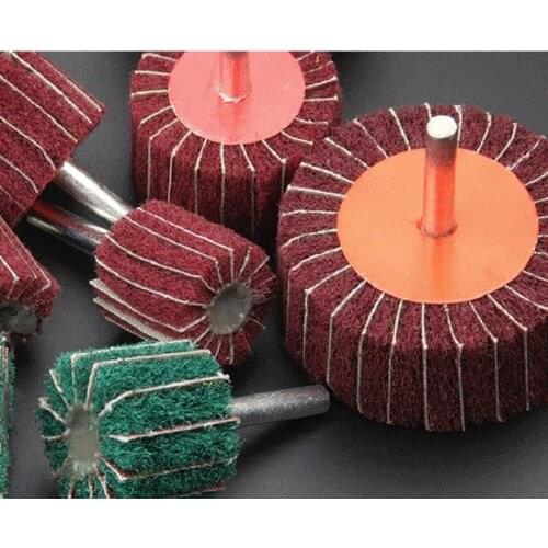 NEW 5ps 6mm Shank OD60mm Non-woven Combi Abrasive Polishing brushed Disc Fits Rotary Tools